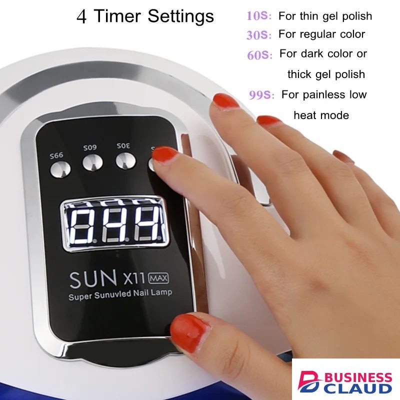 SUN X11 MAX UV LED Nail Art Lamp 280W Gel Polish Dryer - White