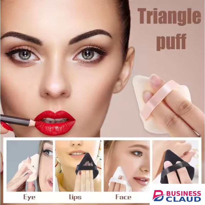 6 Pcs Triangle Powder Puff For Loose Powder Cosmetic Soft Plush Powder Puff Makeup Foundation Puff Makeup Tool