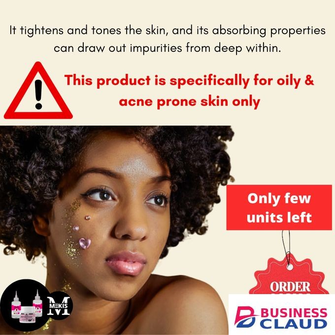 Mekis Sodium Bentonite Clay + Rose Water Combo –For Oily,Acne Skin