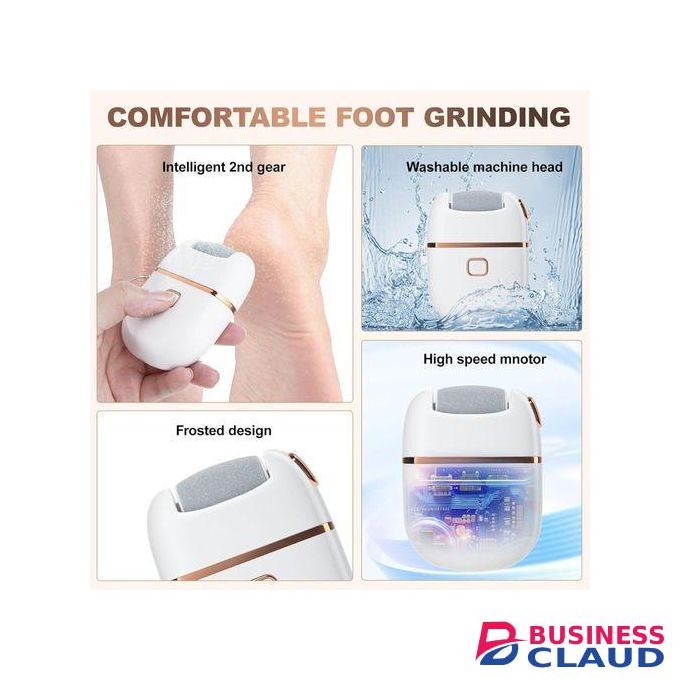 Electric Foot File Callus Remover, Rechargeable Pedicure Tool with Powerful Motor