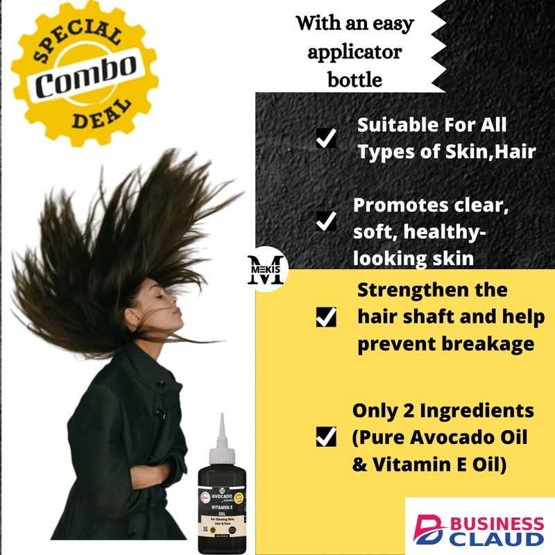 Mekis Avocado & Vitamin E Oil Combo-60ml,For Glowing Skin & Face