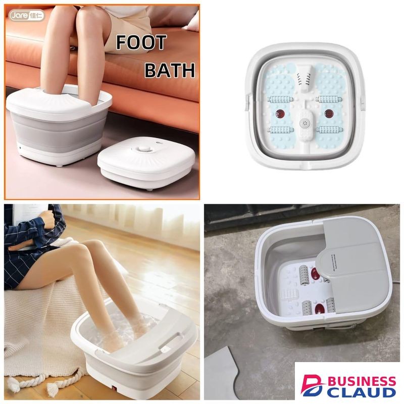 Electric folding footbath