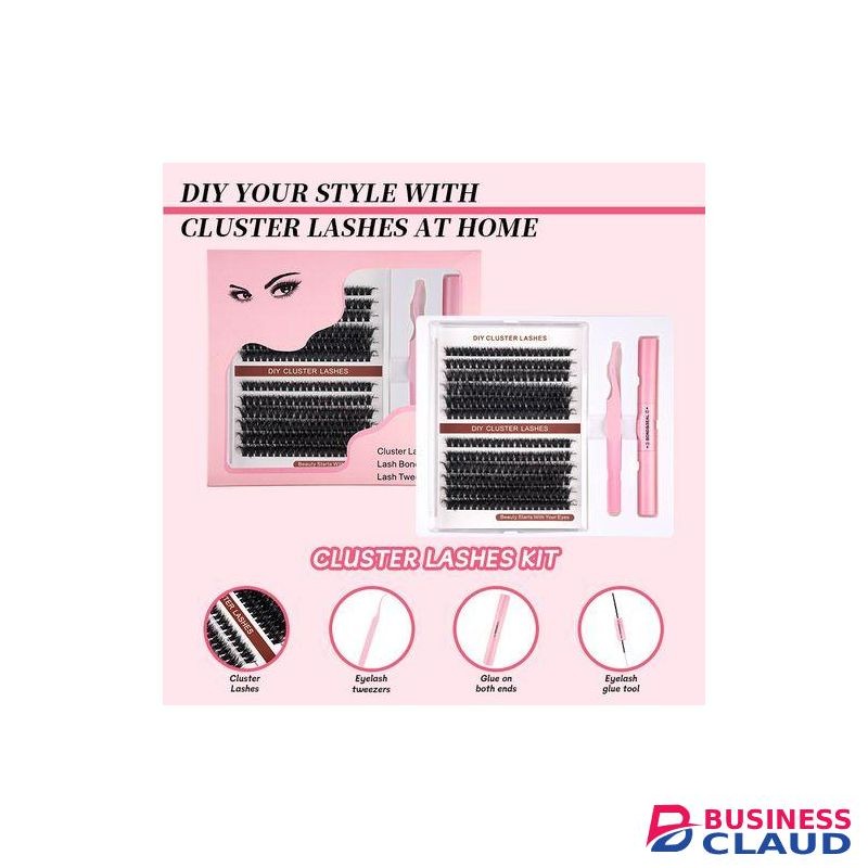 Homarom Lash Extensions Kit Single Cluster False Eyelashes 340pcs Lash Clusters D Curl 8-16mm