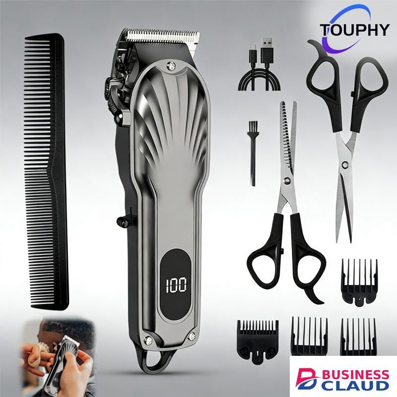 TOUPHY Rechargeable Hair Clipper/Hair Trimmer/Shaving Machine - Silver