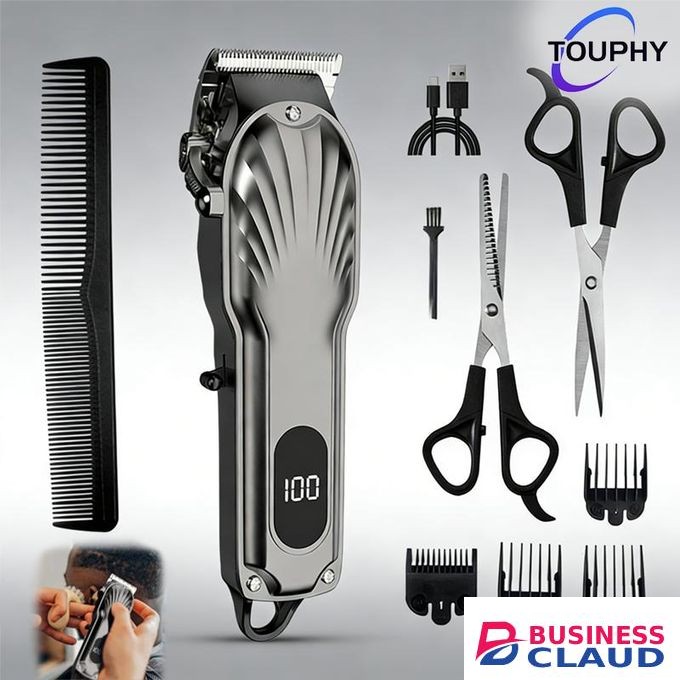 TOUPHY Rechargeable Hair Clipper/Hair Trimmer/Shaving Machine - Silver