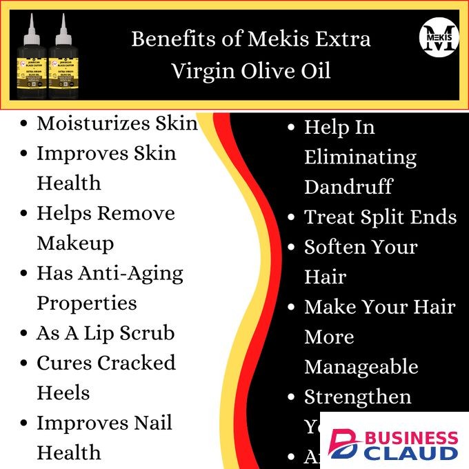 Mekis Jamaican Black Castor+Extra VirginOil-60ml,Growth,Strengthen&Reduce Hair Breakage,Heal Split Ends