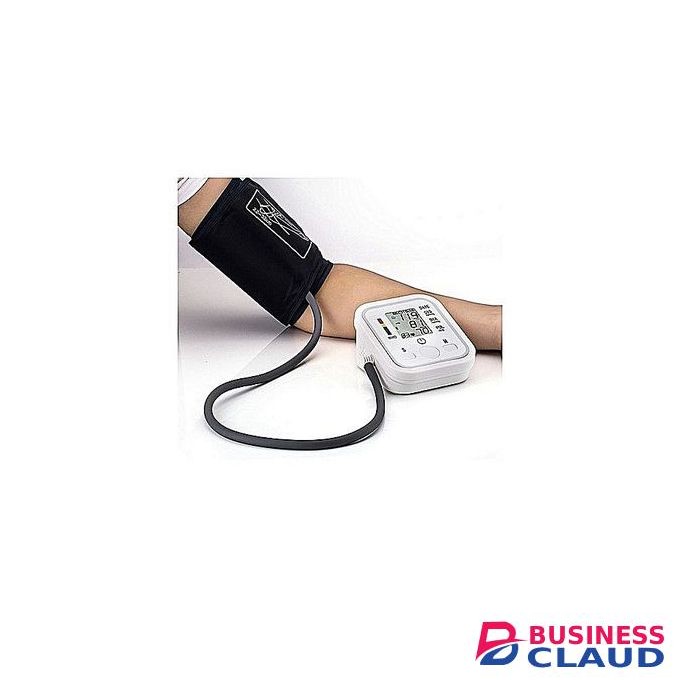 Portable Electronic Upper Arm Blood Pressure Monitor Machine - Black
