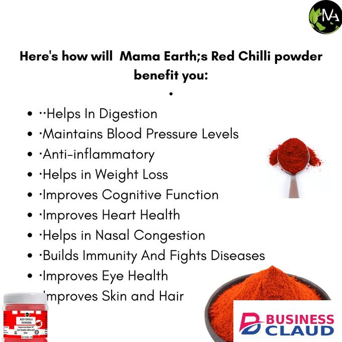 Mama Earth Red Chilli Powder -Boosts Metabolism,Aids Digestion,Rich In Antioxidants: