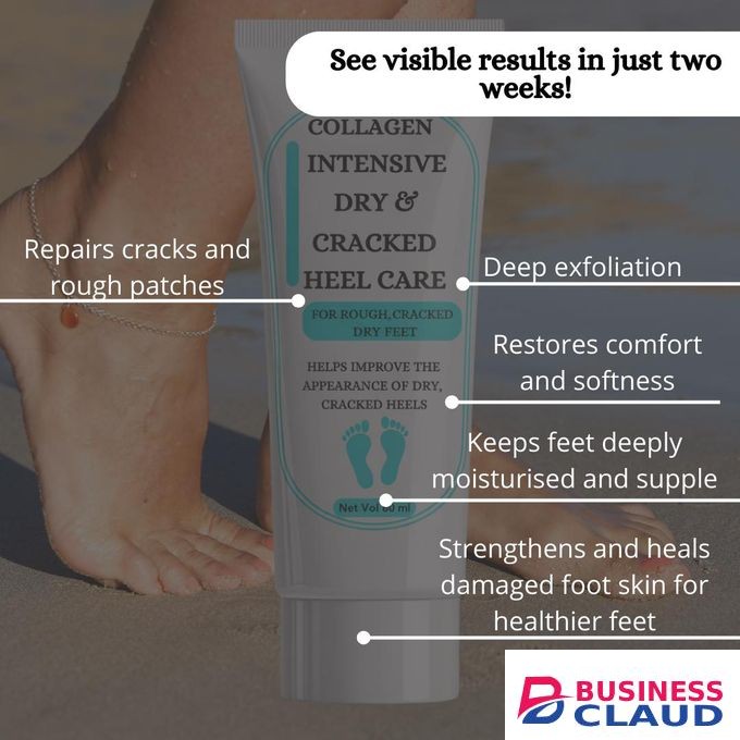 Mekis Collagen Intensive Dry & Cracked Heel Care Cream - Help improve the appearance of dry, rough, and cracked heels