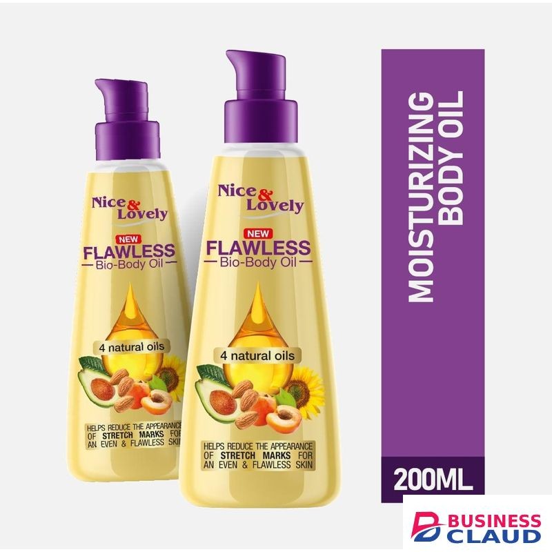 Nice & Lovely Twin Moisturizing Body Oil 200ml (Pack of 2)