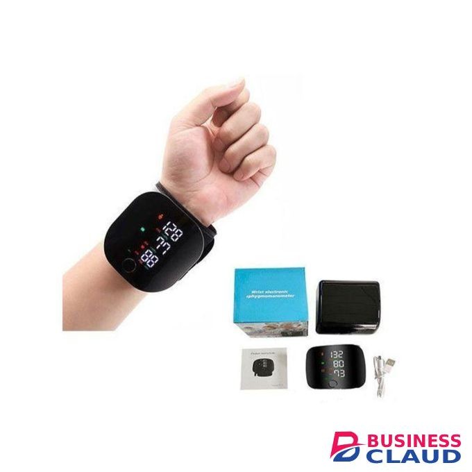 USB Rechargeable Voice Digital Wrist BP Pulse Vascular Blood Pressure Monitor Heartbeat
