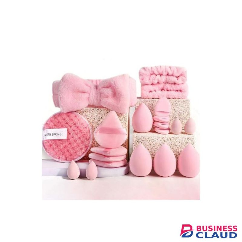 20pcs Beauty Egg Sponges Triangle Powder Finger Puff Set