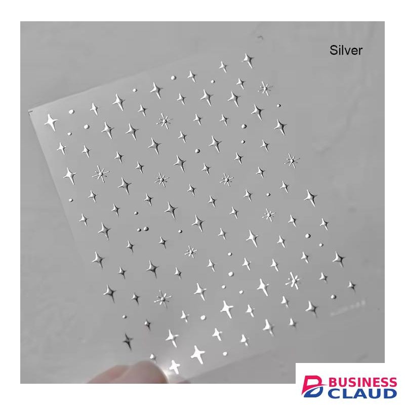 1 piece 5D nail stickers metal mini self-adhesive nail art stickers