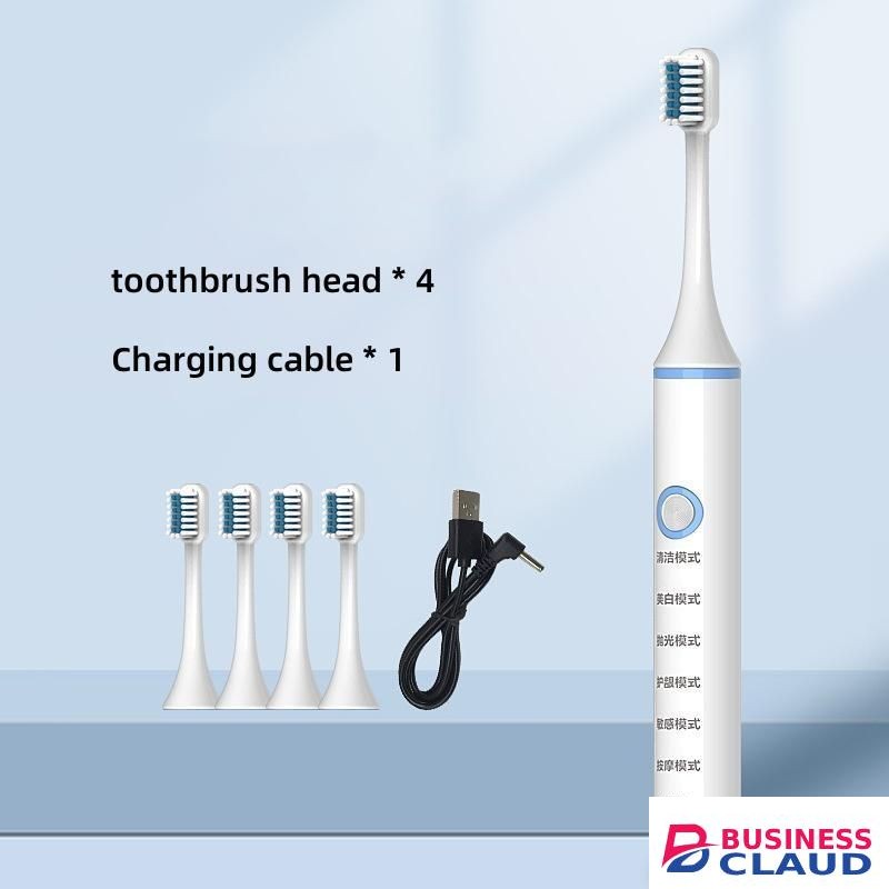 4 Brush Head Electric Toothbrush With USB Charging