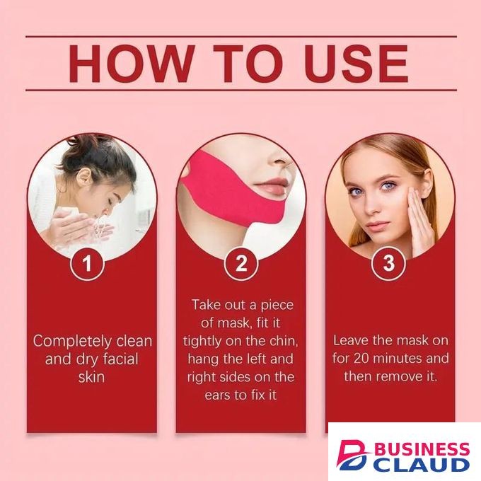 5-Pack V-Shaped Chin Lift Straps Set - Firming and Lifting Hydrogel Collagen Face Straps
