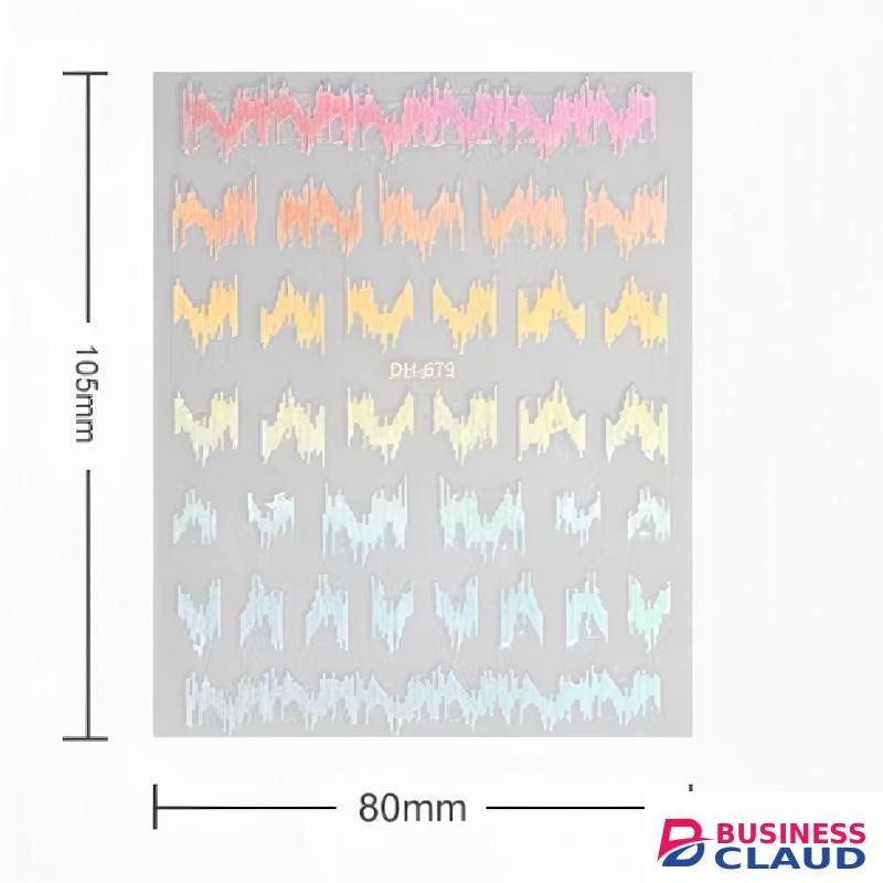 3pcs High Gloss Reflective Nail Stickers 3D Sparkling Nail Art Decals Dark Flashy Effect Aurora Nail Decorations French Manicure