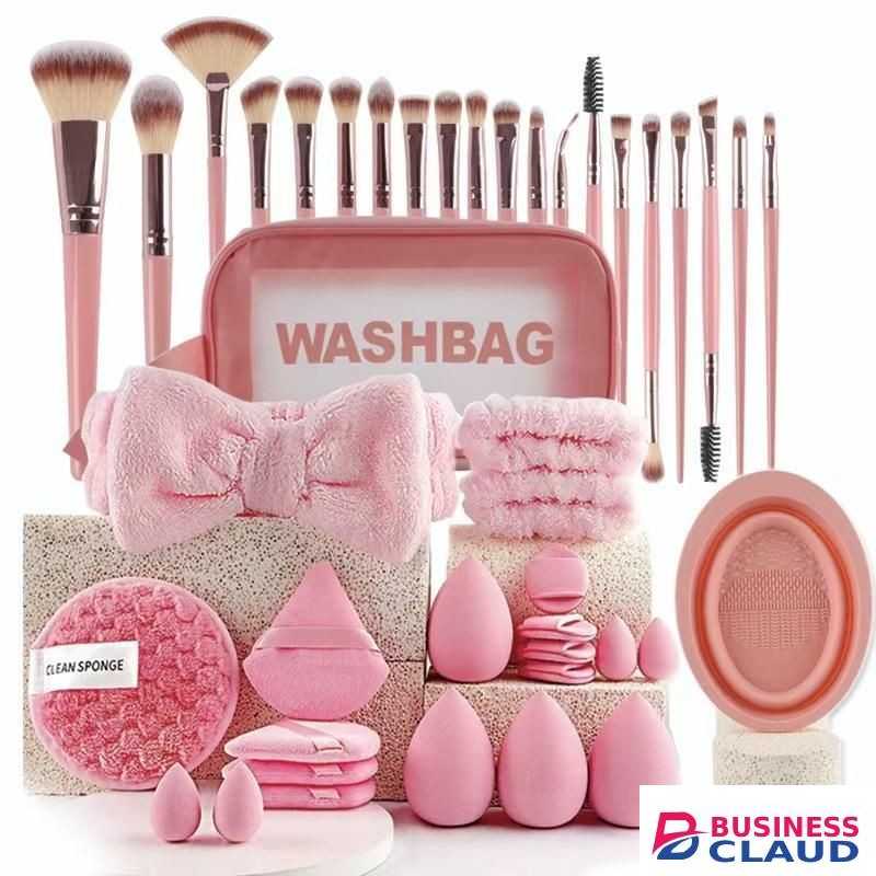 42pcs Beauty Egg Sponges Triangle Powder Finger Puff Set