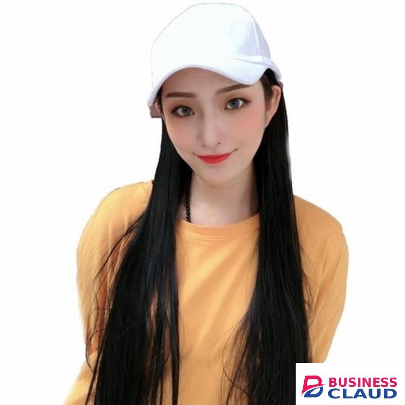 SXCHEN Women's Black Long Straight Hair With Hat Is Convenient And Fashionable