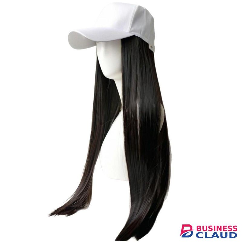 SXCHEN Women's Black Long Straight Hair With Hat Is Convenient And Fashionable