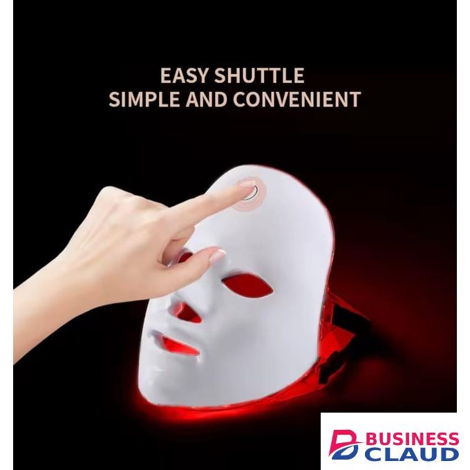 Wireless 7 Colors LED Facial Mask – Red Light Therapy Photon Beauty Device for Acne, Wrinkles & Skin Rejuvenation
