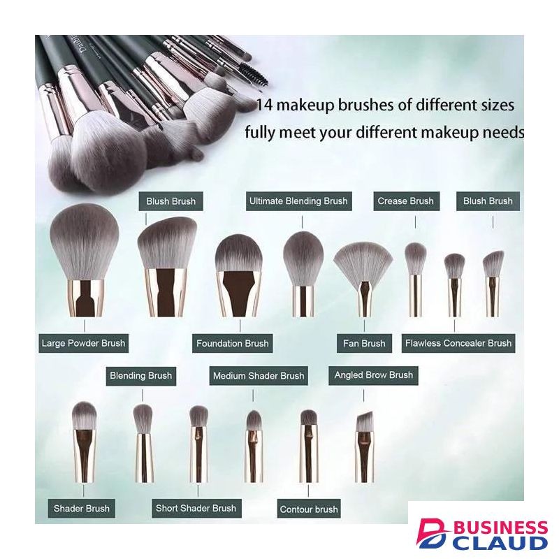 14pcs Makeup Brush Set, Professional Makeup Brush Set with Storage Box