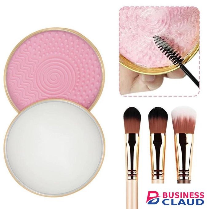 1-pack makeup brush cleaner, makeup brush cleaning set: solid soap and cleaning pad