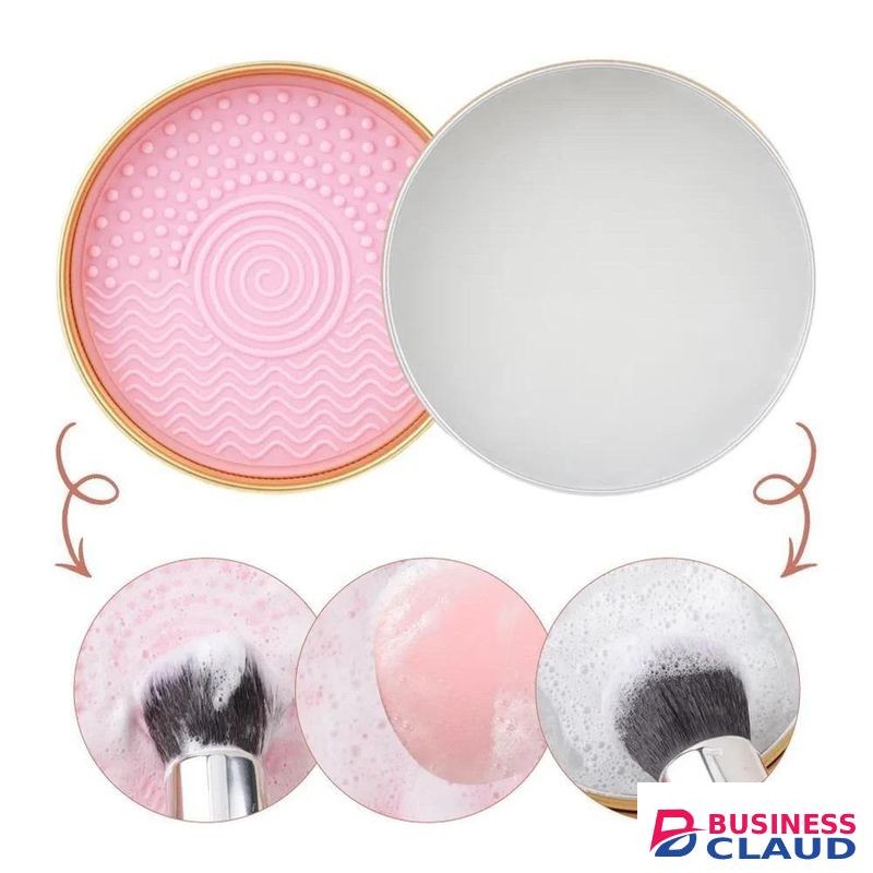 1-pack makeup brush cleaner, makeup brush cleaning set: solid soap and cleaning pad