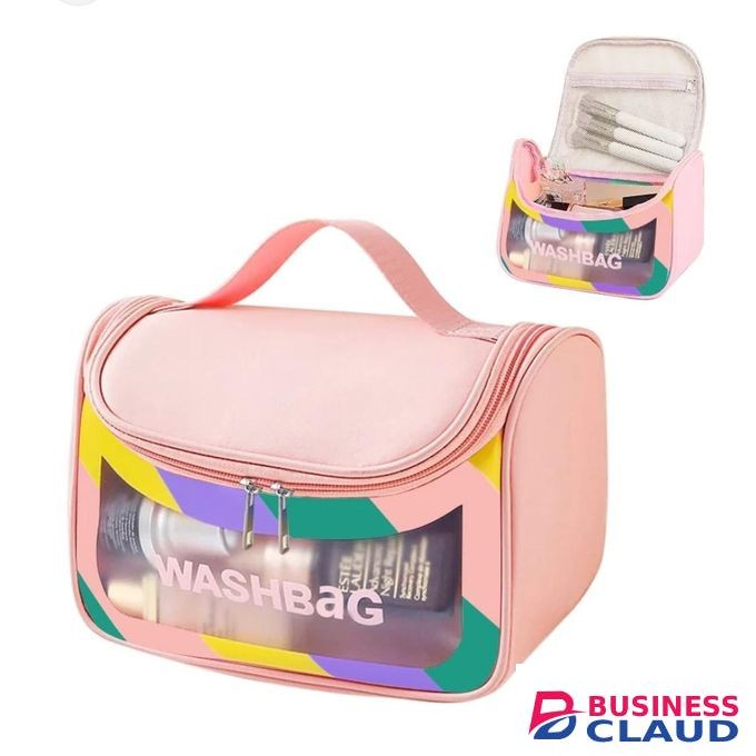 Washbag Branded Cosmetics Makeup Bag Large Travel Toiletry Organizer Pouch for Women and Men, Durable Waterproof Cosmetic Bag with Multiple Compartments for Easy Storage of Beauty Essentials and Toiletries