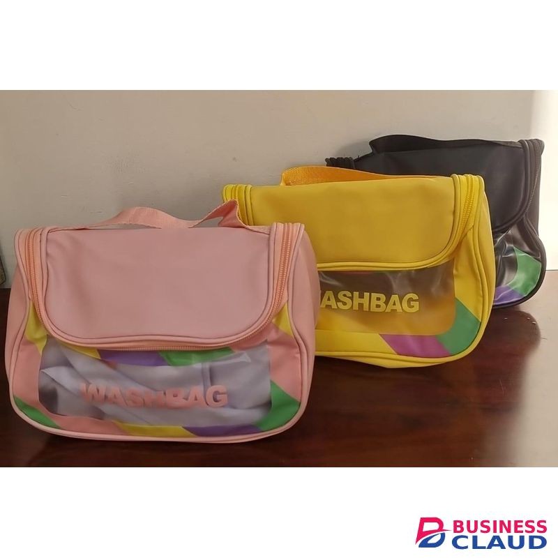 Washbag Branded Cosmetics Makeup Bag Large Travel Toiletry Organizer Pouch for Women and Men, Durable Waterproof Cosmetic Bag with Multiple Compartments for Easy Storage of Beauty Essentials and Toiletries
