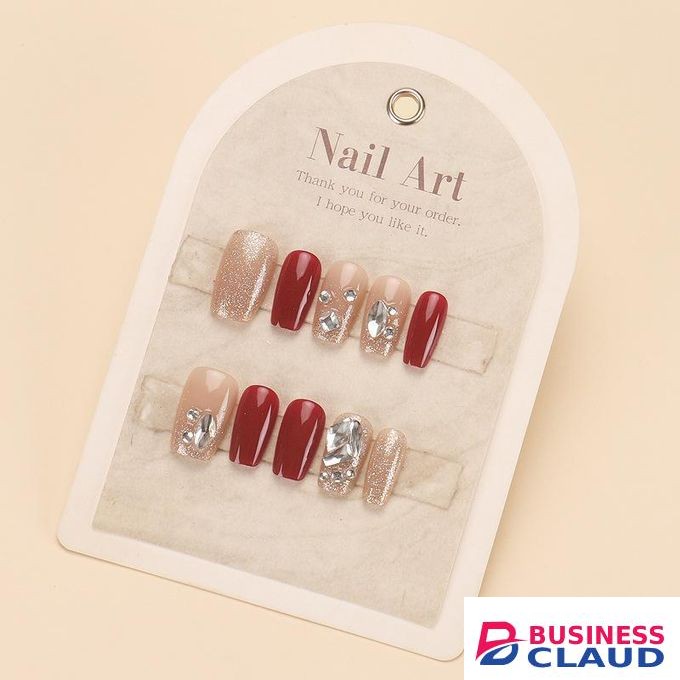 10 pieces of hand-made nail cat-eye pink butterfly wear nail plate