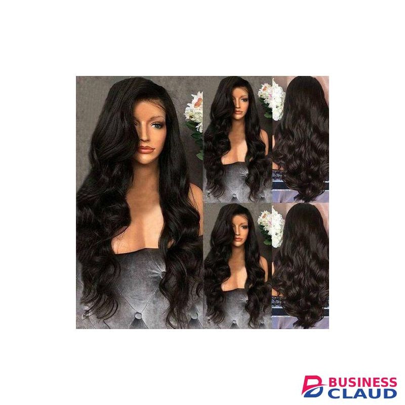 Women's Remy H uman H air Lace Front Wigs Full Wave Brazilian Wig