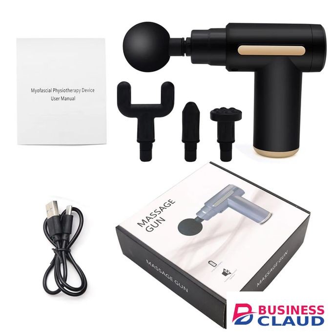 Massage gun - 6 speed, 4 head options, Rechargeable
