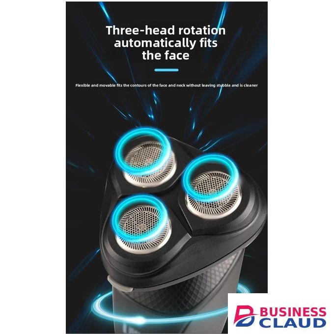 Three-blade head full body washable shaver USB charging dynamic men's shaver charging