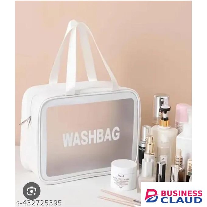 3 in 1 Waterproof Cosmetics & Wash Bags Set – Portable Travel Makeup Organizer for Women & Men, Toiletry Pouch, Makeup Brush Storage, Transparent Zipper Bag for Bathroom and Travel Use