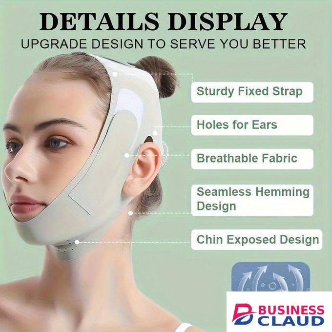 V-Line Face Shaper & Chin Lift Belt Hypoallergenic, Reusable Facial Massage Strap for Slimmer,