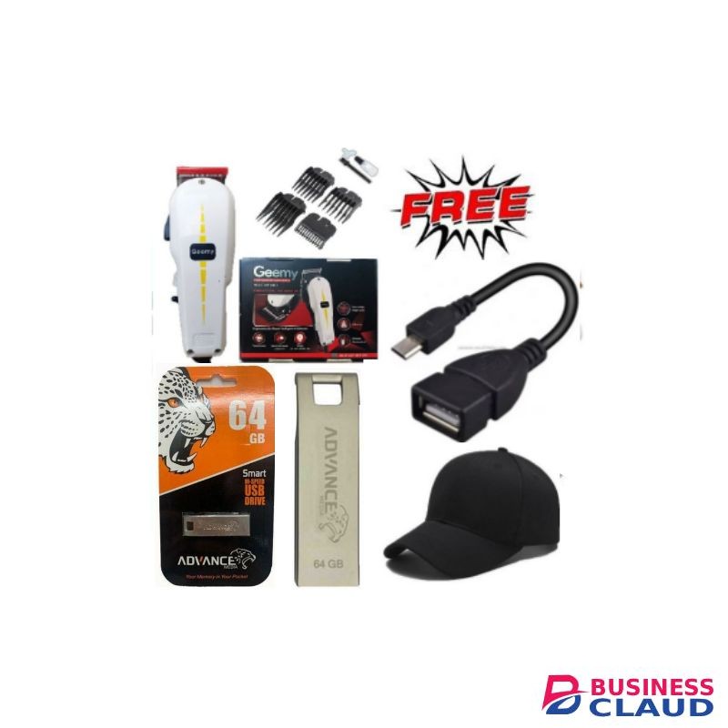 Geemy Professional Hair Shaving Machine-Kinyozi 64GBFlash + GIFTS