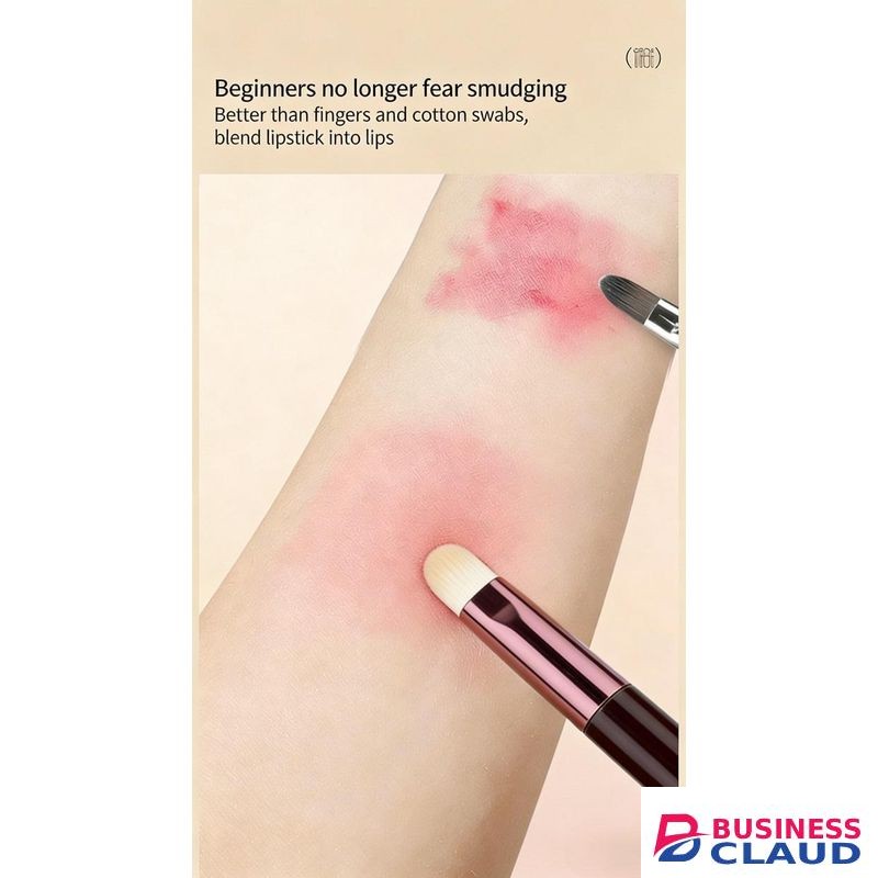 Round Head Lip Brush Prevent Lipstick Smudging Soft Animal Hair-like Bristles Makeup Must-Have for Beginners