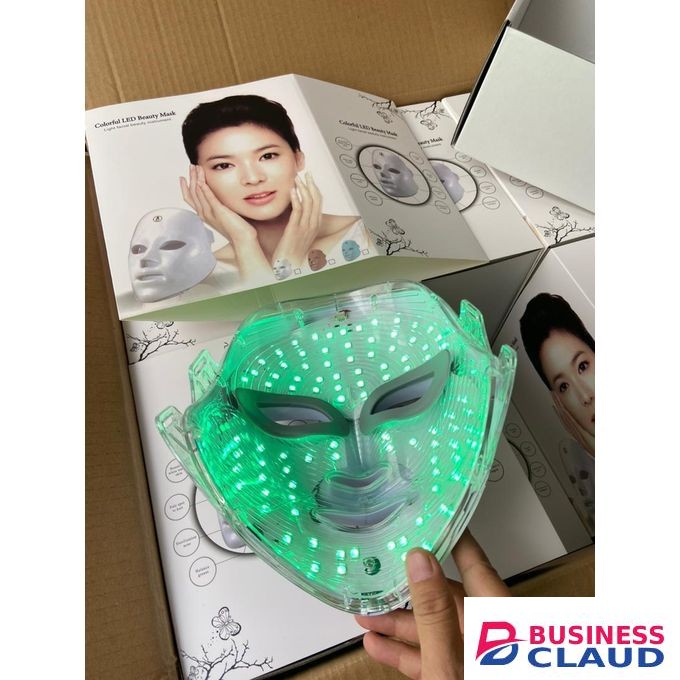 Wireless 7-Color LED Facial Mask – Red Light Therapy Beauty Mask for Anti-Aging, Anti-Acne & Skin Rejuvenation