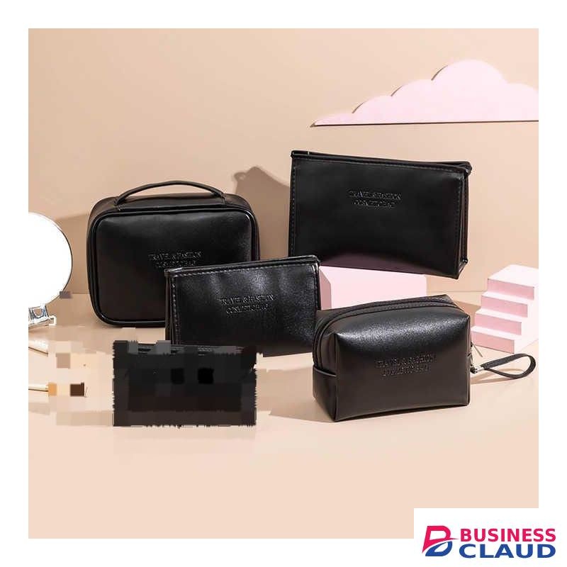 4pcs Vegan Leather Travel Makeup Cosmetic Bags Set for Women Durable Portable Organizer for Toiletries Accessories Everyday Use and Travel Storage Pouch Kit