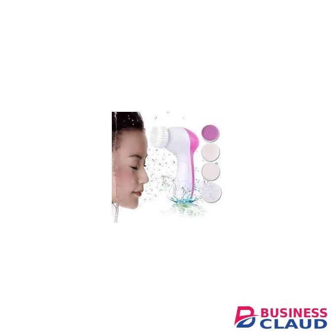 5-In-1 Electric Facial Cleansing Brush & Body Massager, Portable Deep Pore Cleaner with Replaceable Heads for Skin Rejuvenation