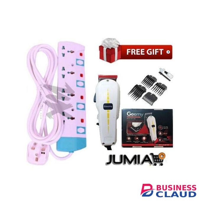 Geemy Affordable Smart Cut 1021 Shaving Machine-Kinyozi + Free Heavy Duty 4 Way Power Extension Cable