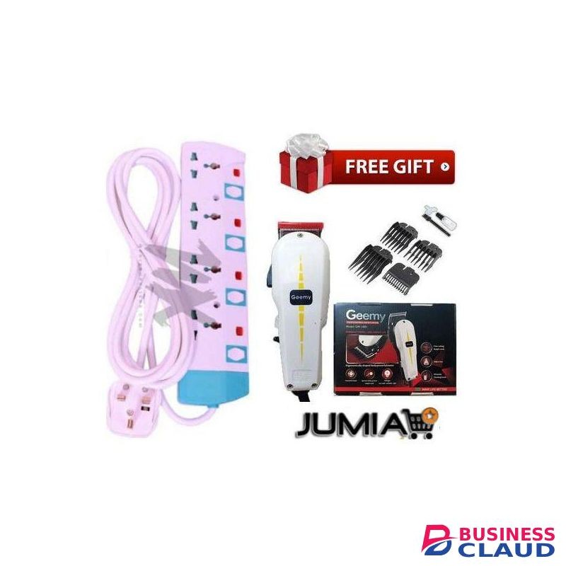 Geemy Affordable Smart Cut 1021 Shaving Machine-Kinyozi + Free Heavy Duty 4 Way Power Extension Cable
