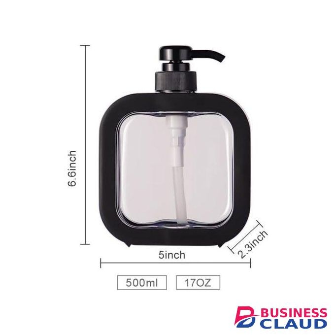 2Pcs/500ml Push-On Hand Soap Dispenser - Shampoo/Body Wash Transparent Dispenser