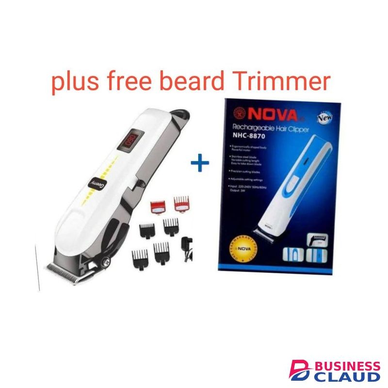 Geemy Professional Cordless Shaving Machine PLUS NOVA BEARD TRIMME