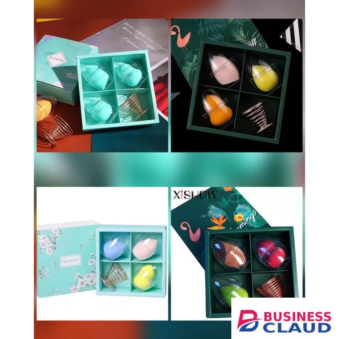 3PC Makeup Beauty Blending Sponges with Stand – Non-Latex, Multi-Use for Foundation, Creams, Serums, and More – Soft, Reusable, and Gentle on Skin – With Metal Drying Holder