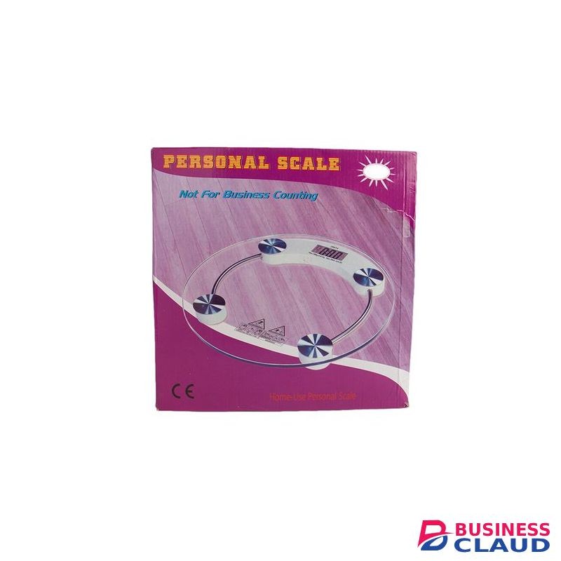 Personal Bathroom Scale Clear +Free Charger Cable