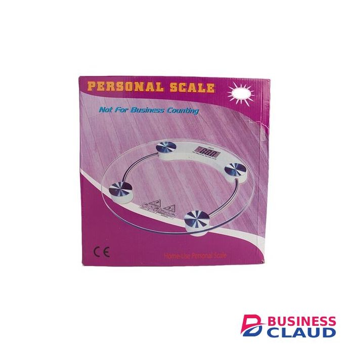 Personal Bathroom Scale Clear +Free Charger Cable