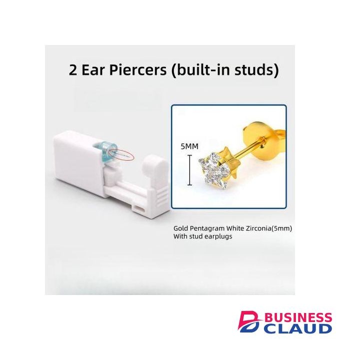 1 Pair Disposable Ear Nose Piercing Gun Tool With Stud