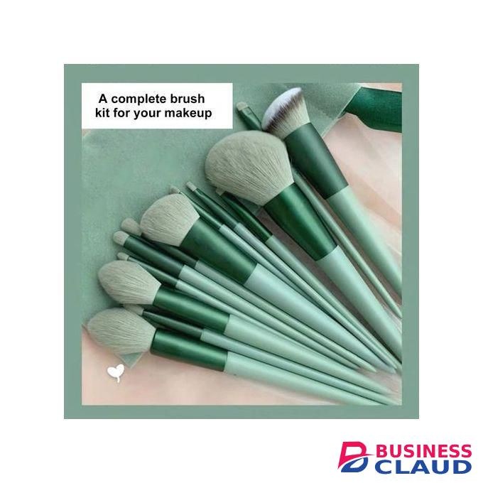 13PCS Professional Makeup Brush Set - Full Face Brush Kit with Travel Storage Bag, Eyeshadow, Foundation, Powder, Blush, Eyebrow Brushes