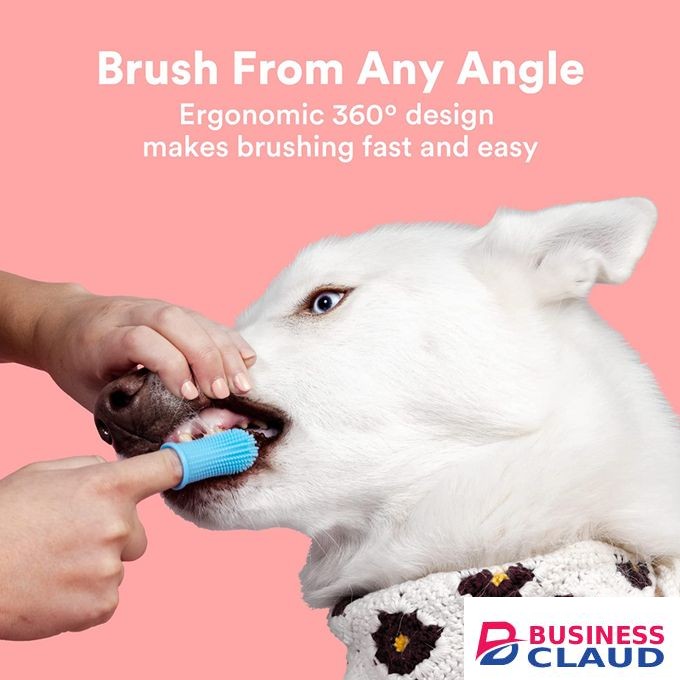 2 Pcs Dog Toothbrush, 360º Finger Toothbrush Kit, Cat Toothbrush With Full Surround Bristles